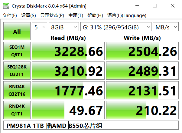 970EVOPLUS/PM981A接AMD芯片组降速问题 970EVOPLUS/PM981A接AMD芯片组降速问题